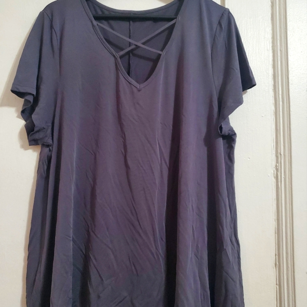 Grey silky t shirt